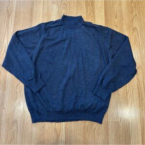 Wolsey Merino Blend Mock Neck Sweater Men’s XXL Short Length Navy